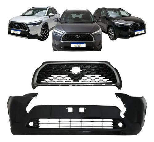 Kit Grande E Parachoque Corolla Cross 2022 A 2024 Cinza - Peças