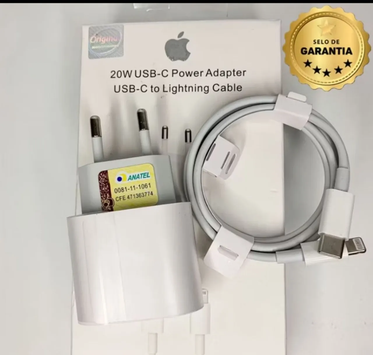 Carregador 20W USB-C para iPhone com Cabo Lightning - Original