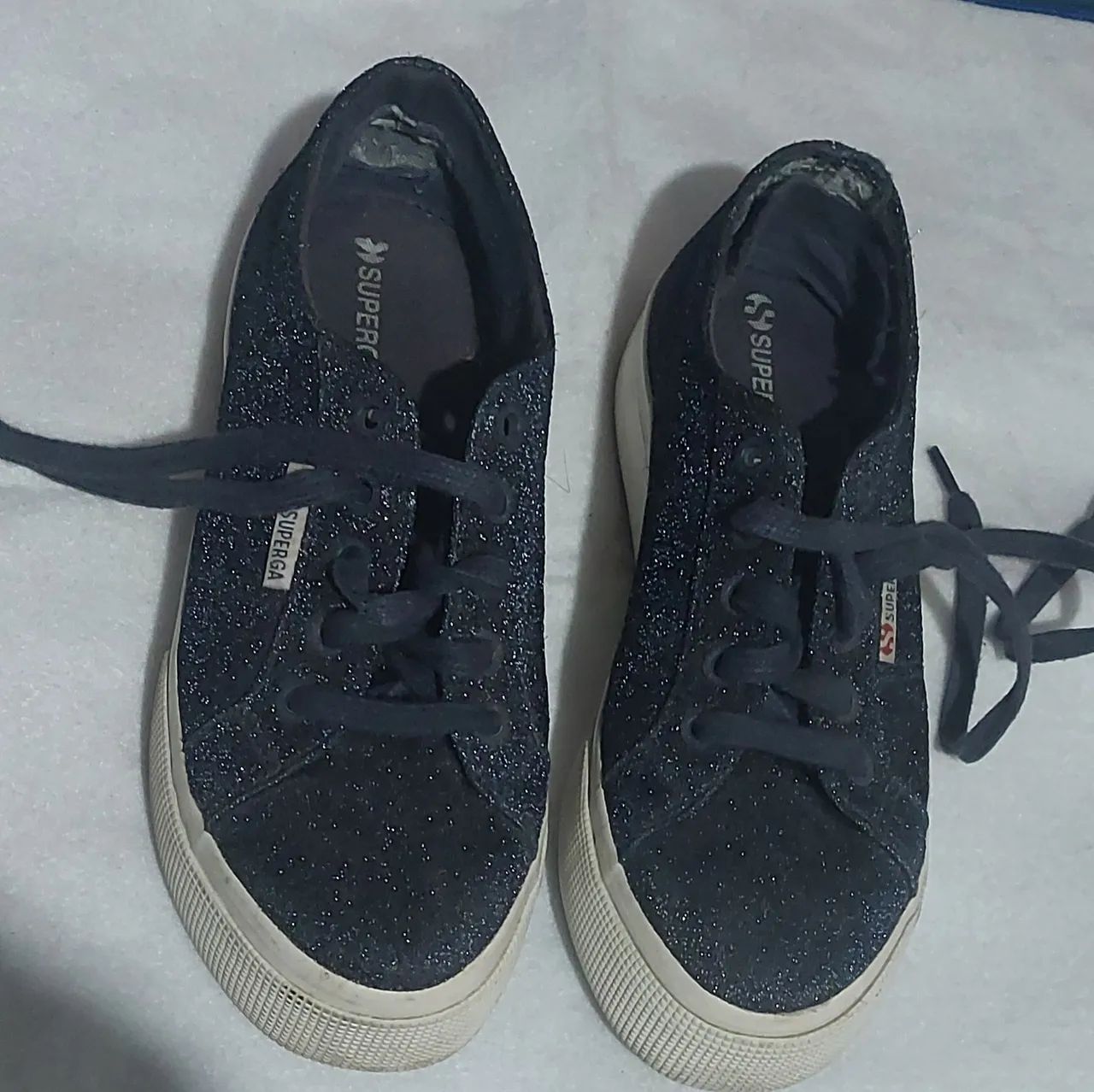 Tenis Superga azul Gliter 35 Lindo - Foto 4