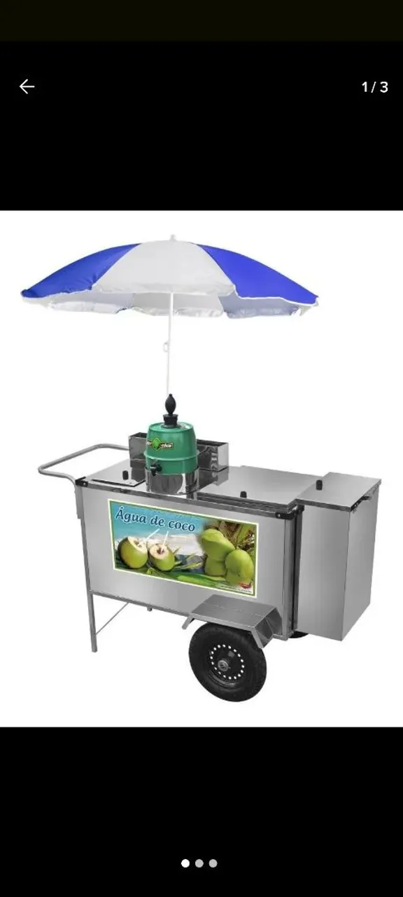 Carrinho de Água de Coco Completo - Ideal para Negócios!