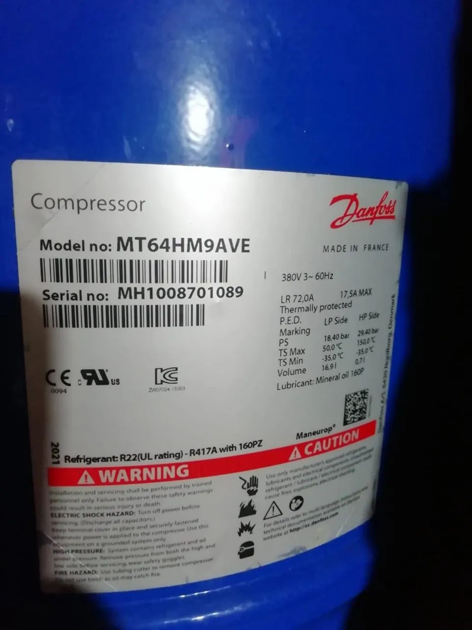 Compressor DANFOSS MT64 380V - Foto 2