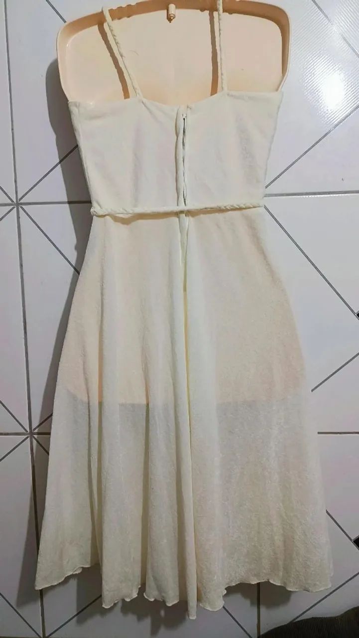 Lindo vestido Marfim - Foto 2