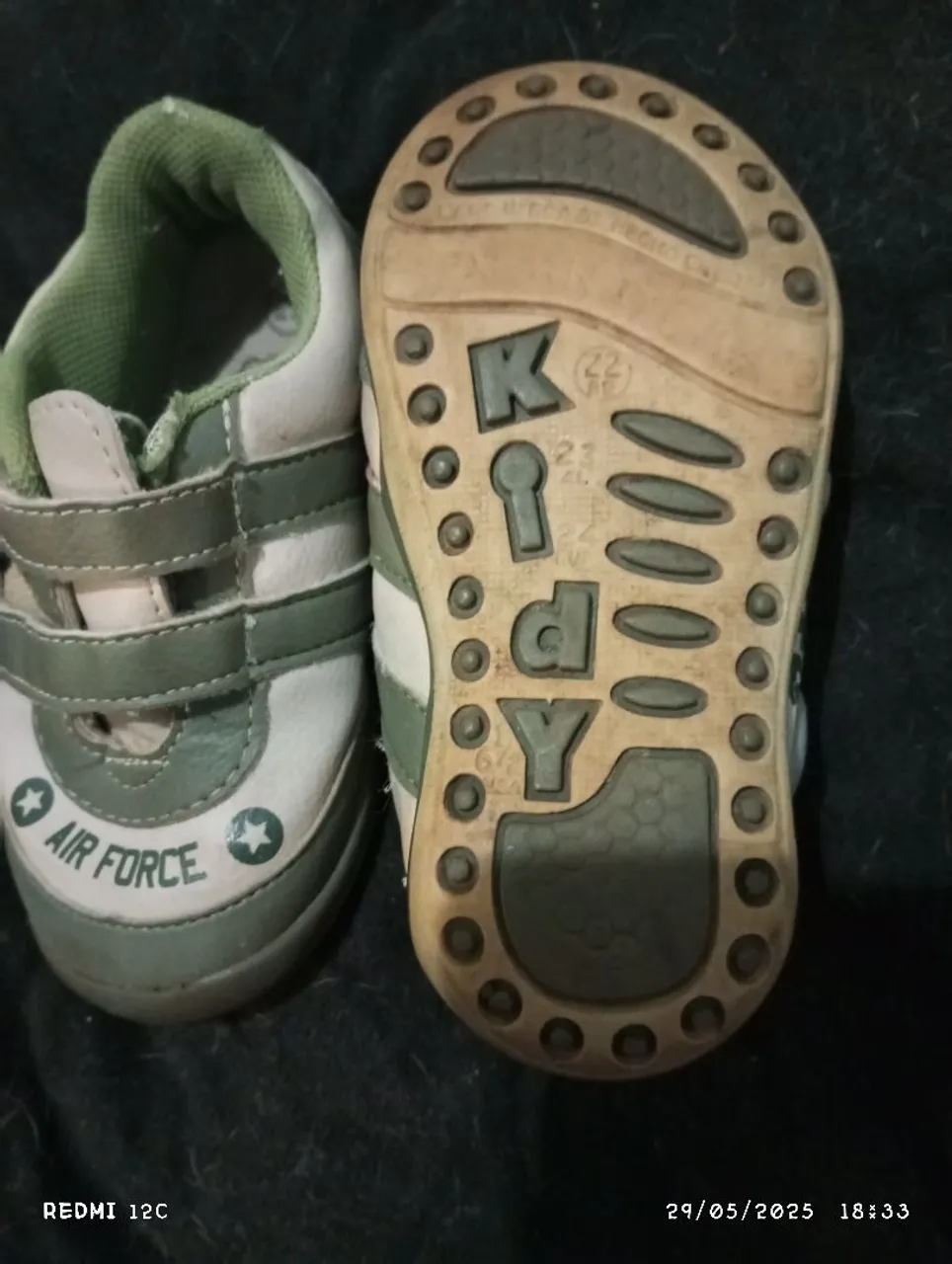 Tênis Infantil Kidy Air Force Verde e Branco - Tam. 21