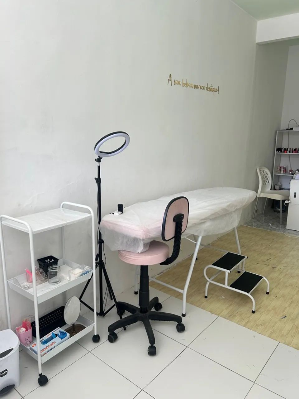 Espaço para atendimento de estética 