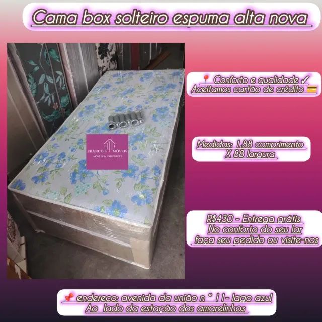 CAMAS BOX SOLTEIRO A PRONTA ENTREGA COM ENTREGA GRÁTIS!