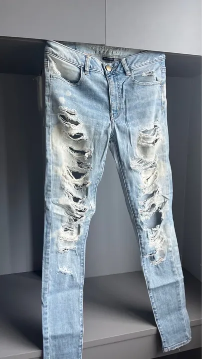 Calça Jeans American Eagle Super Stretch Azul