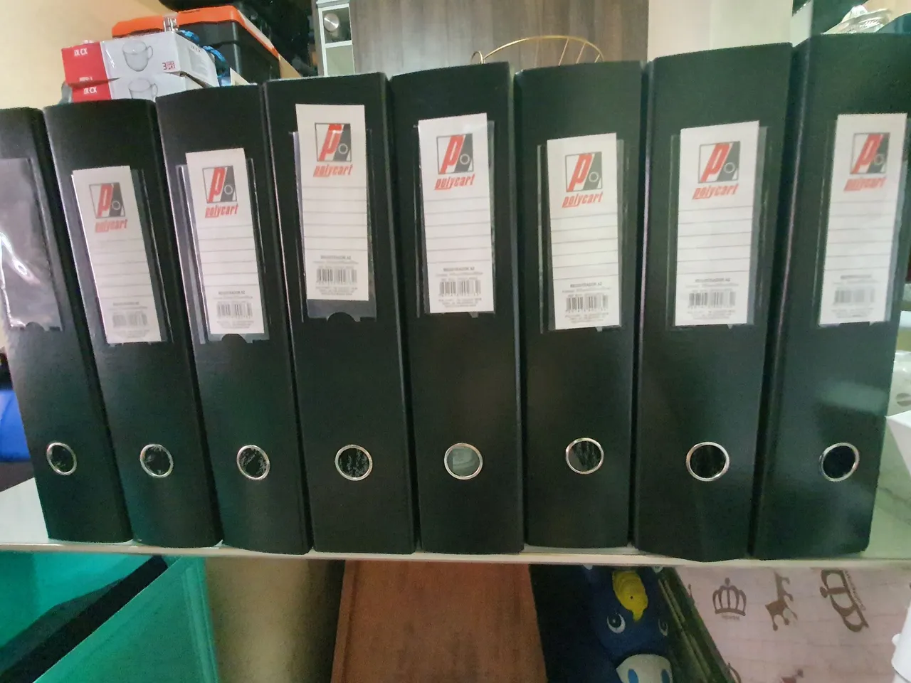 8 Pastas de Arquivo A4 Polycart Novas