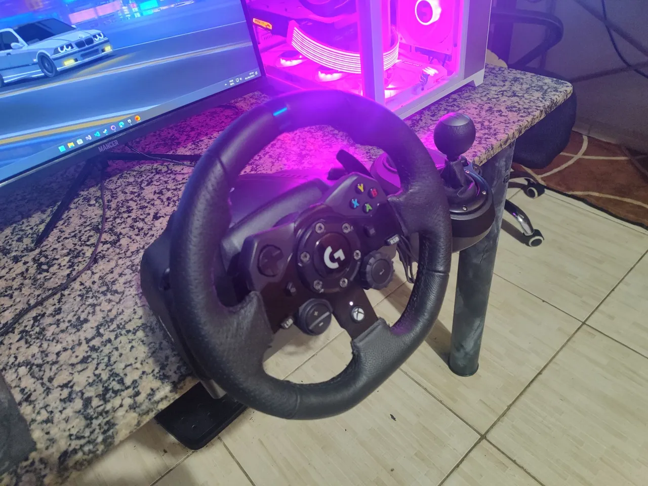 Volante, Pedais e Câmbio Logitech G923 na Garantia para Xbox e PC