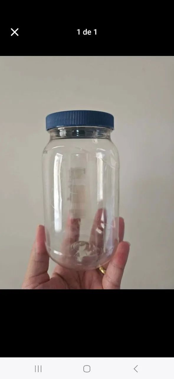 Pote de plástico transparente de maionese para artesanato 