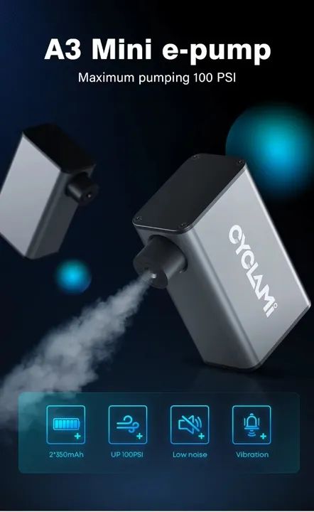 Bomba De Ar Portátil Elétrica Mini Pump 100psi Usb - Foto 3