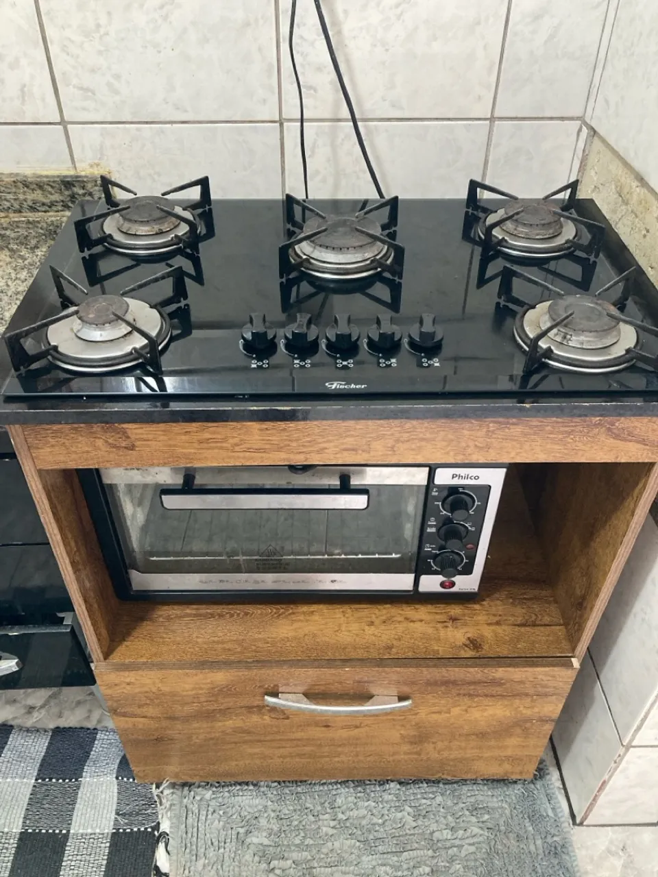 Cooktop Fischer, forno e armário