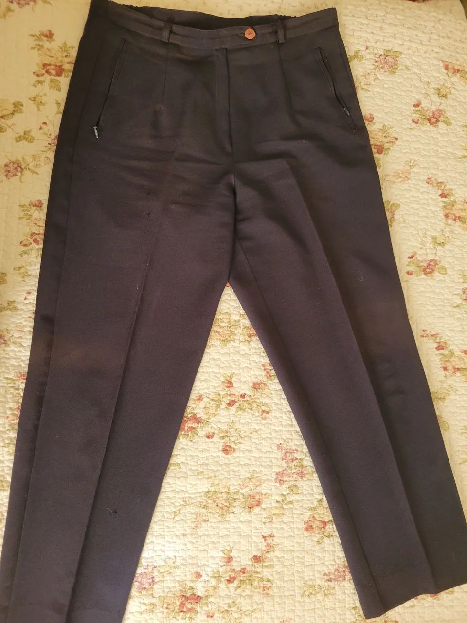 Calça social azul marinho