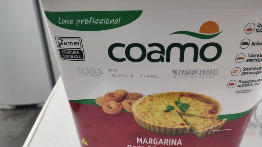 Margarina COAMO 80%. Sem uso.