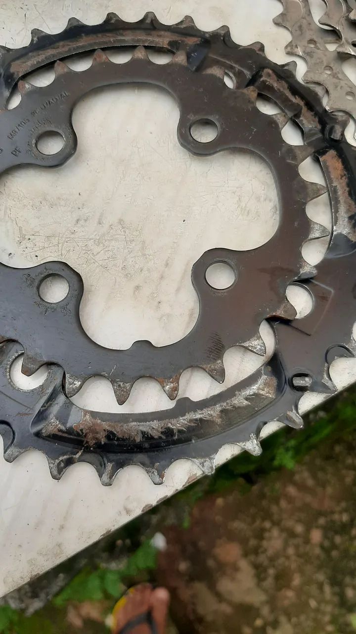 Trocadores Shimano Deore,k7 e coroa - Foto 3