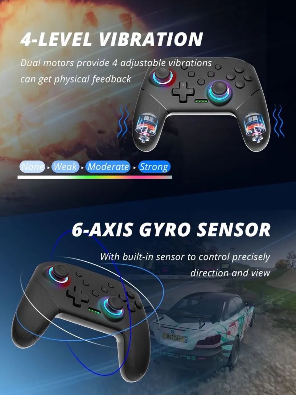 Controle sem fio DataFrog S80 PC e Switch - Foto 3