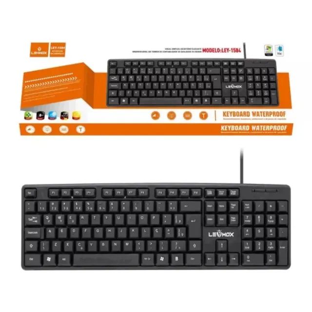 Teclado Com Fio Pra PC e Notebook USB Novo - Garantia - Foto 3