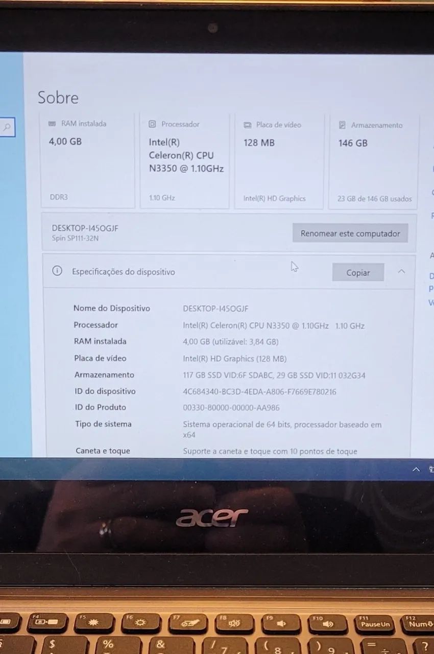 Notebook/Tablet Acer Spin SP111-32N - Foto 2