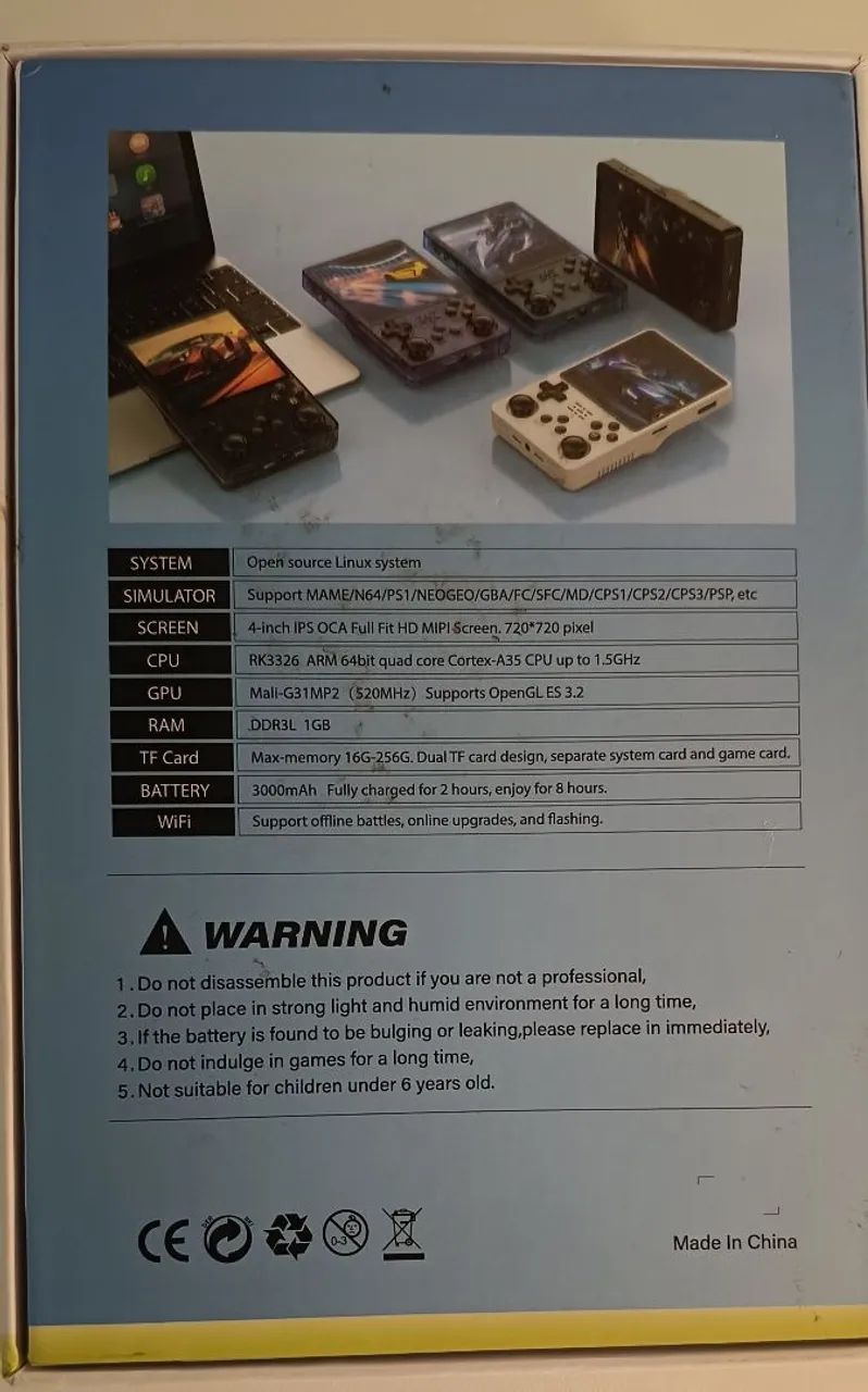 Console portátil Retrô R36 Plus com 43 Emuladores.  ACOMPANHA  2 micro SD de 256gb. NOVO   - Foto 2