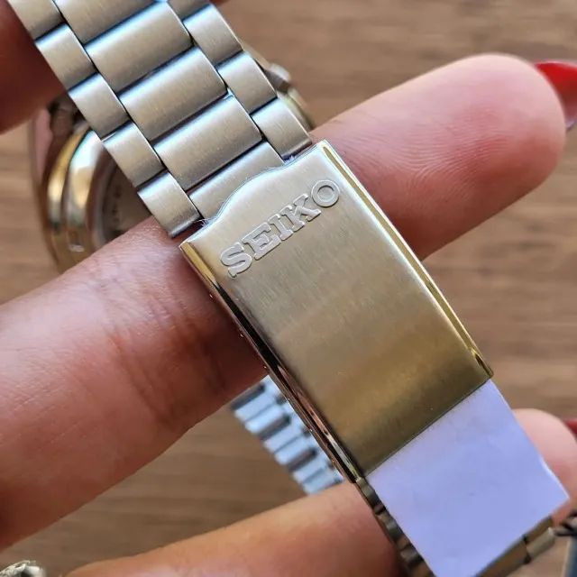 Relógio Masculino Seiko 5 Automatico Snxf05k Calendário Duplo - Foto 4