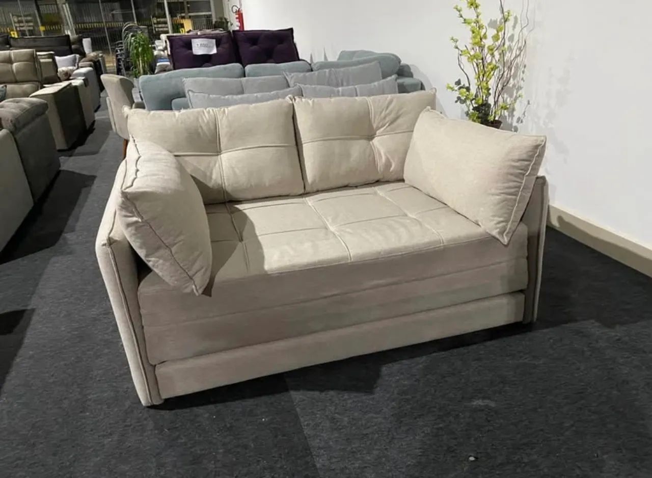 Sofá Cama Casal Bege ( Direto da Fábrica ) 