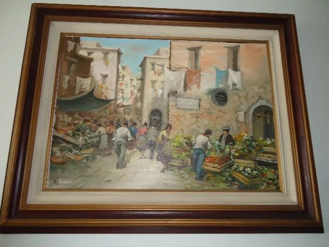 Pintura européia Napoles 80 x 60cm