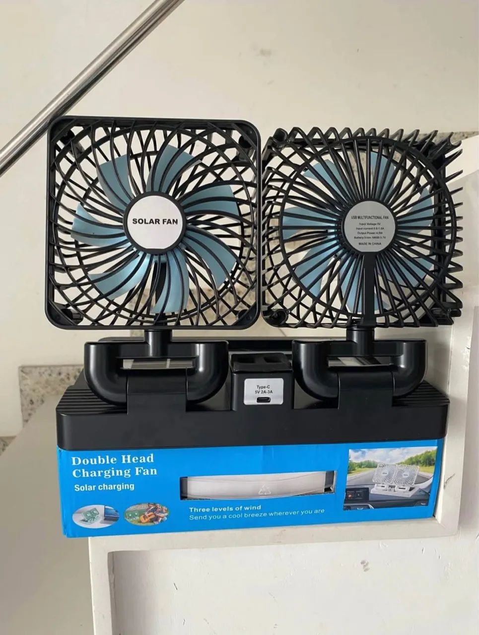 Ventilador com placa solar 