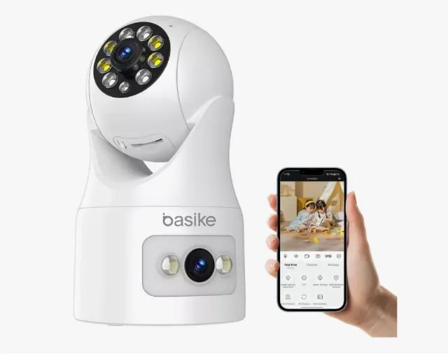 Câmera Wi-Fi Inteligênte Lente Dupla Visão Noturna e Intercomunicador 