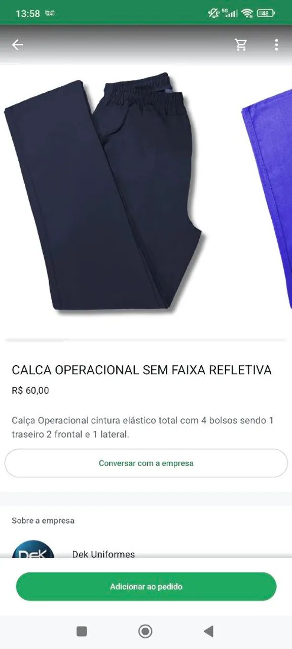 Calça Operacional com Faixa Refletiva - Foto 4