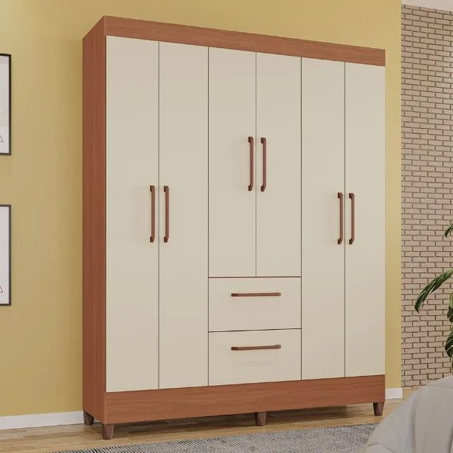 "Elegância e Durabilidade: Guarda-Roupas Star 100% MDF com Amplo Espaço Interno"