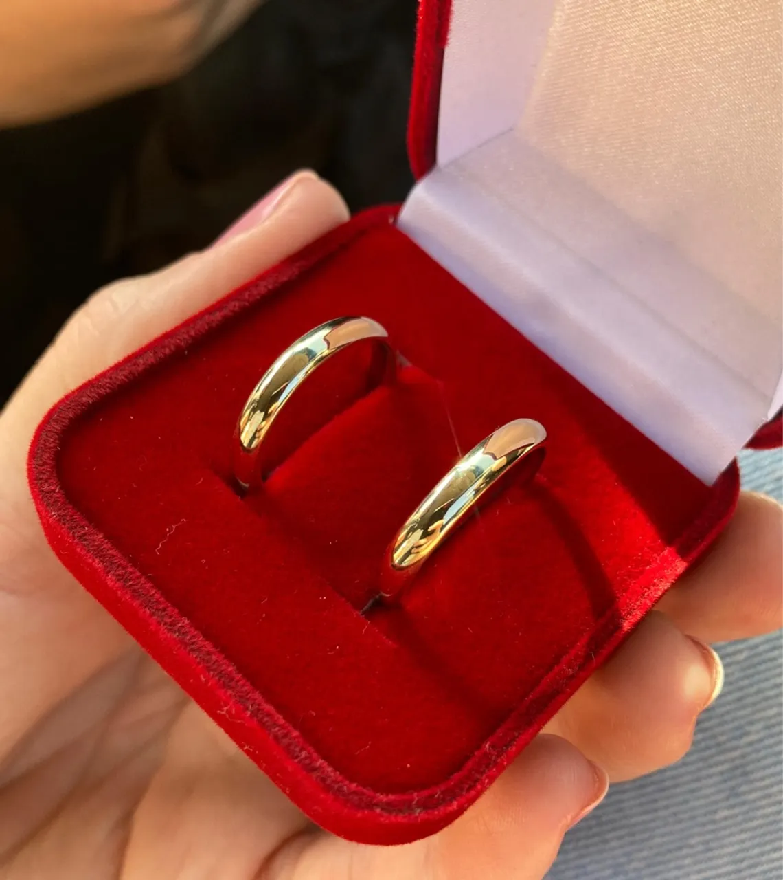 Alianças de casamento 3mm tradicionais - noivado pedido de casamento