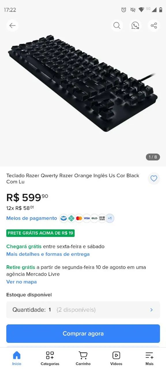 Teclado Mecânico Razer Blackwindow Lite - Foto 4