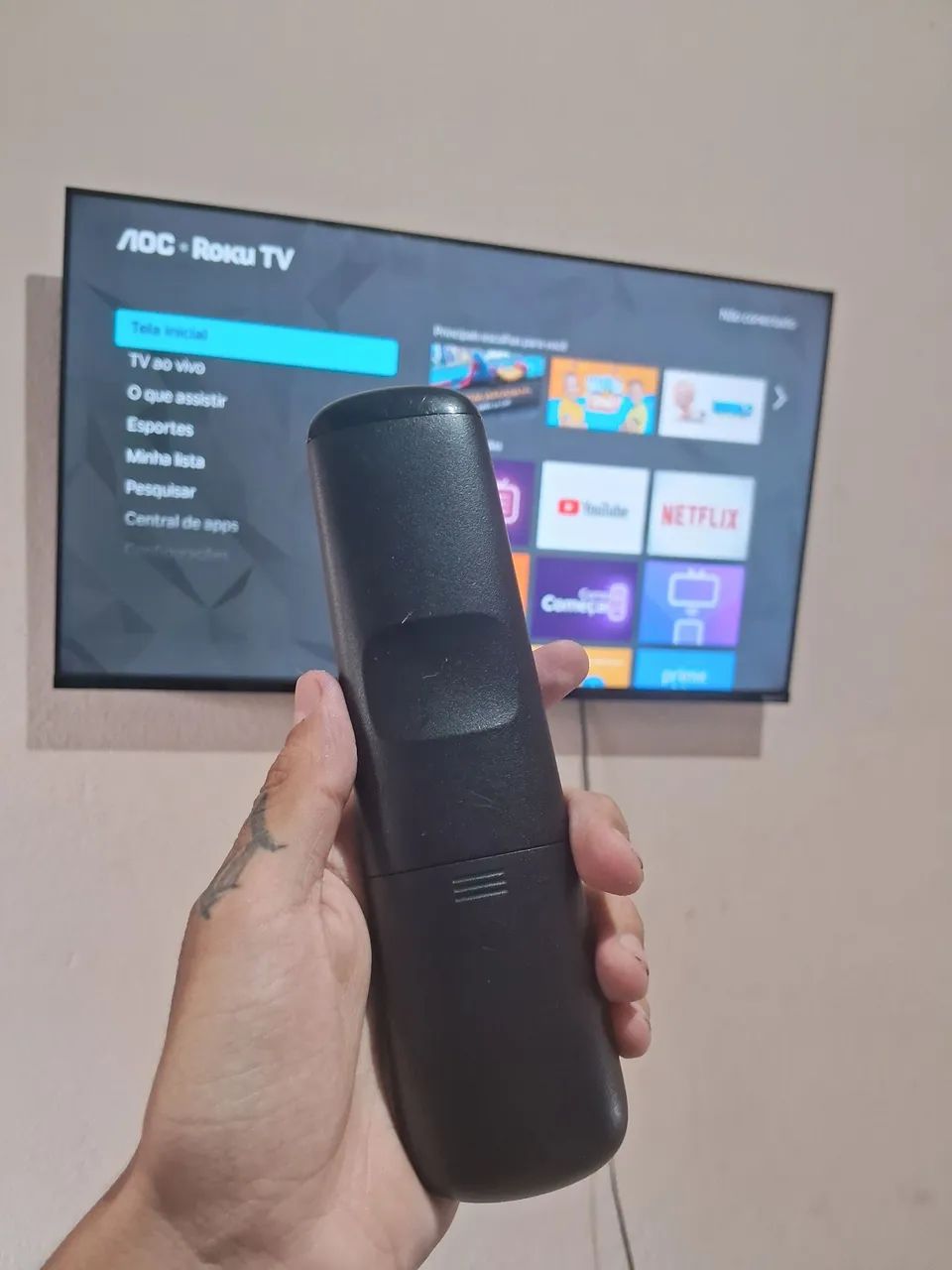 Smart TV Roku 43 Polegadas + Controle + Suporte - Foto 5