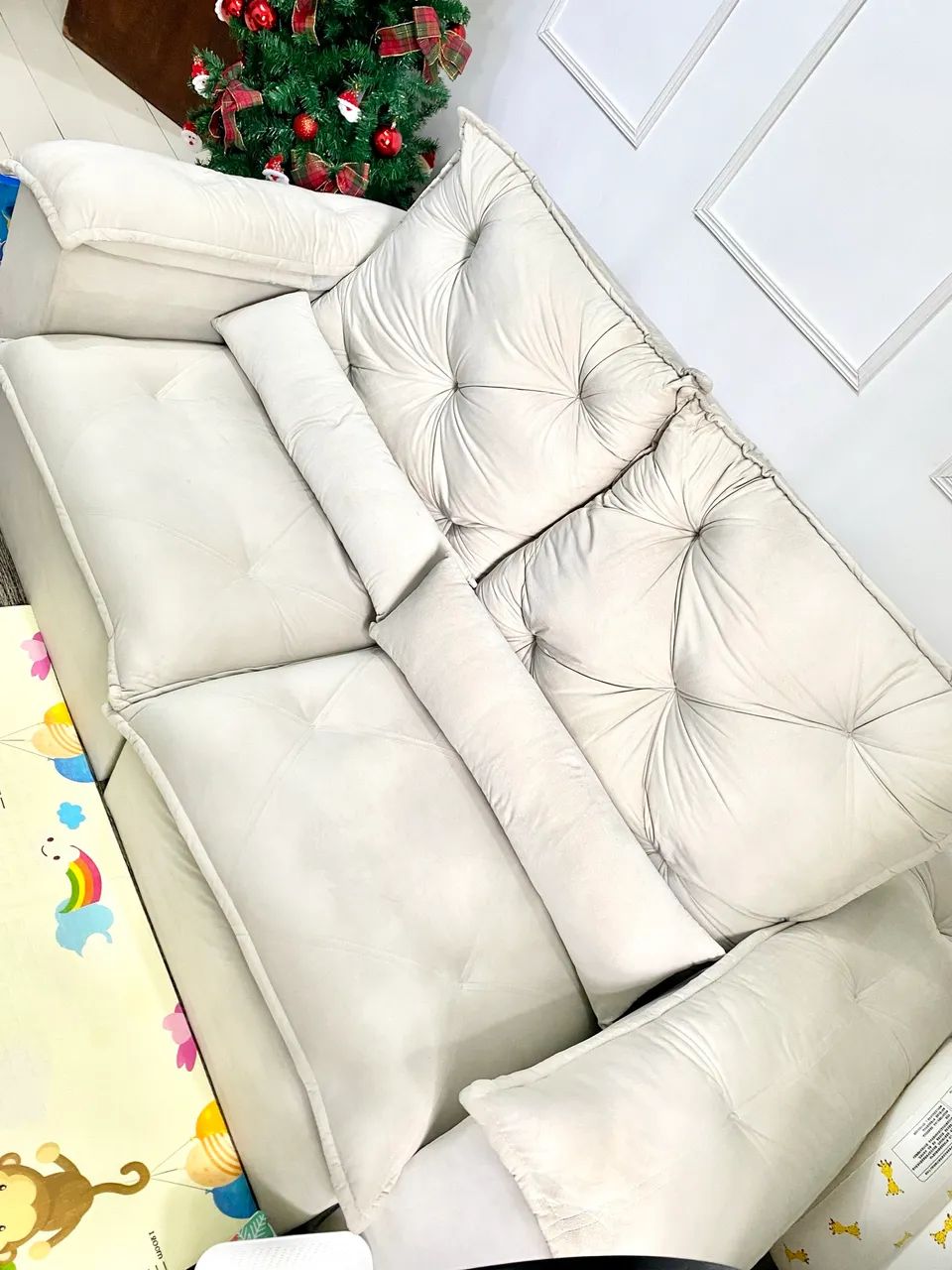 Sofá retrátil mola ensacada suede  - Foto 2