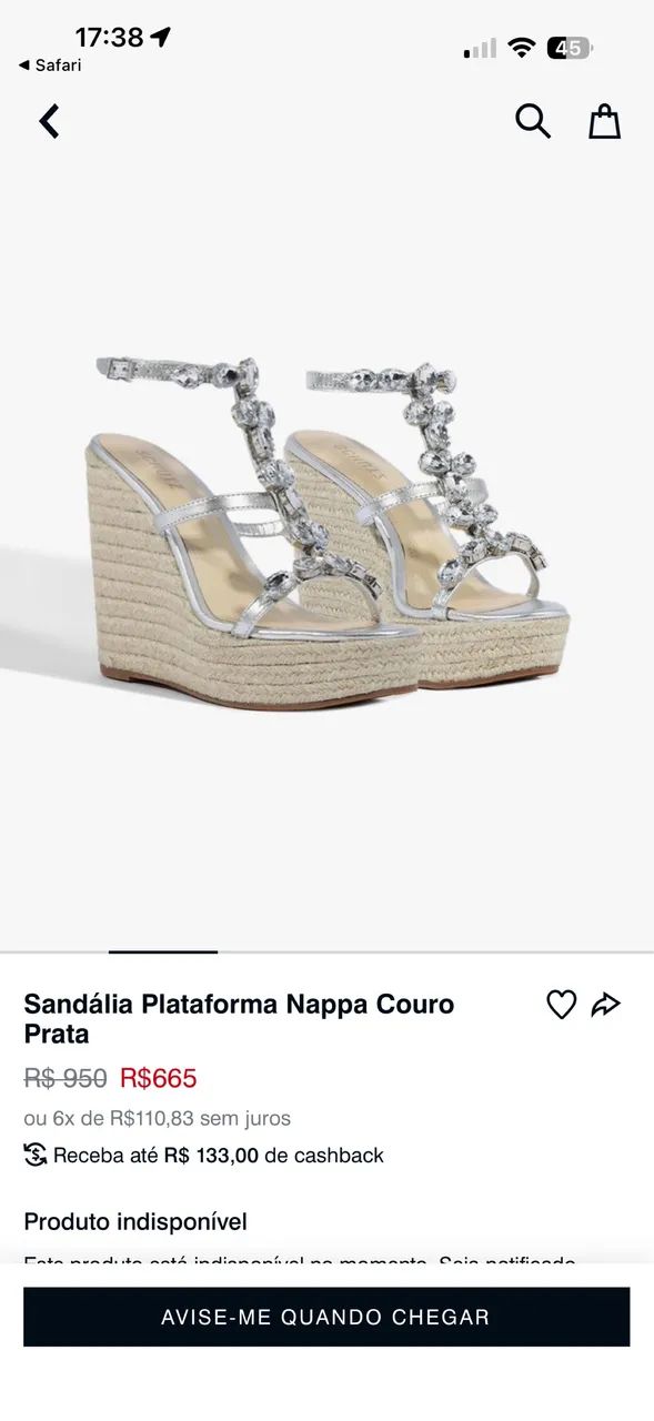 Sandália plataforma Schütz 