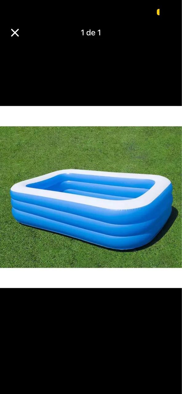 Vendo Piscina 3 anéis inflável Retangular 262 cm 1.260 Litros