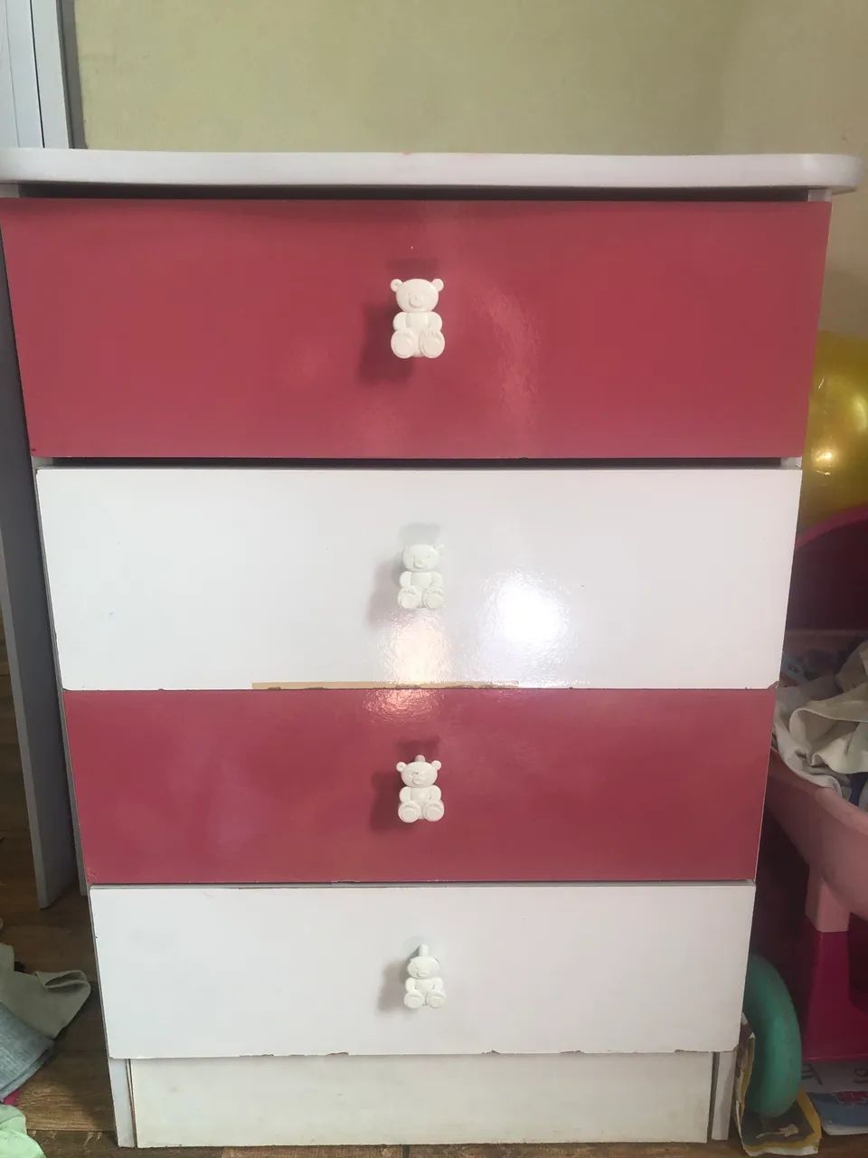Conjunto guarda roupa e cômoda infantil - Foto 4