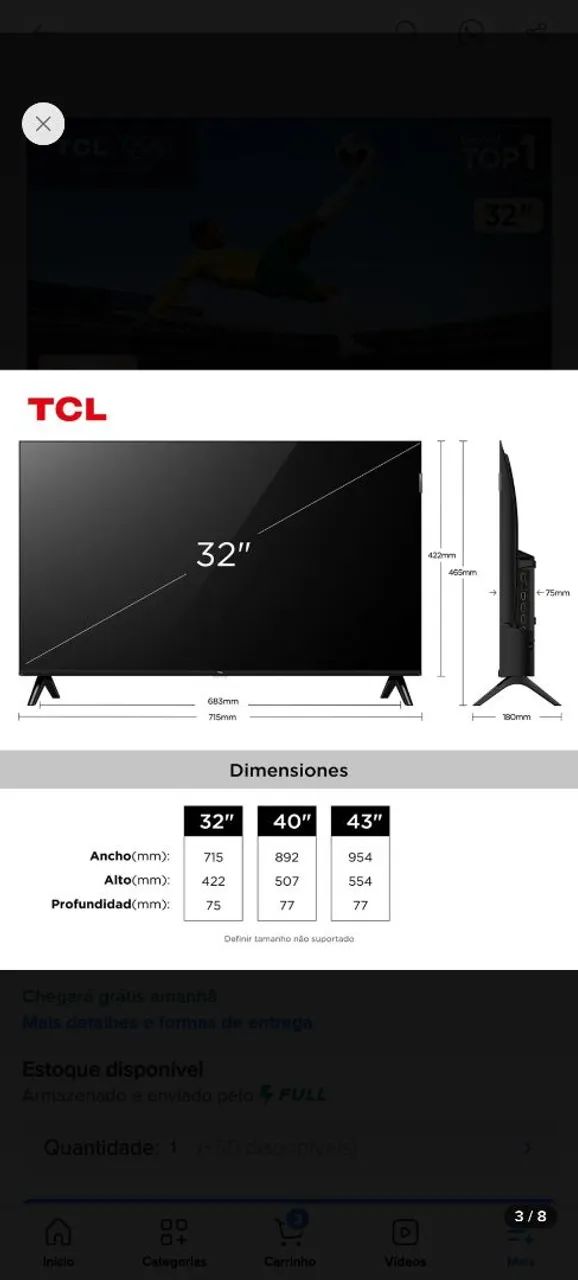 Tv 32 polegadas tcl - Foto 2