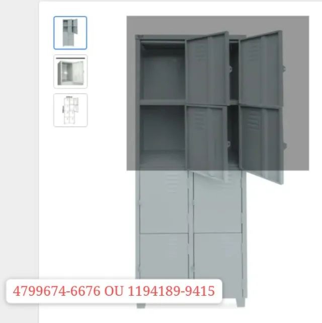 armário para funcionário com 8 portas pequenas