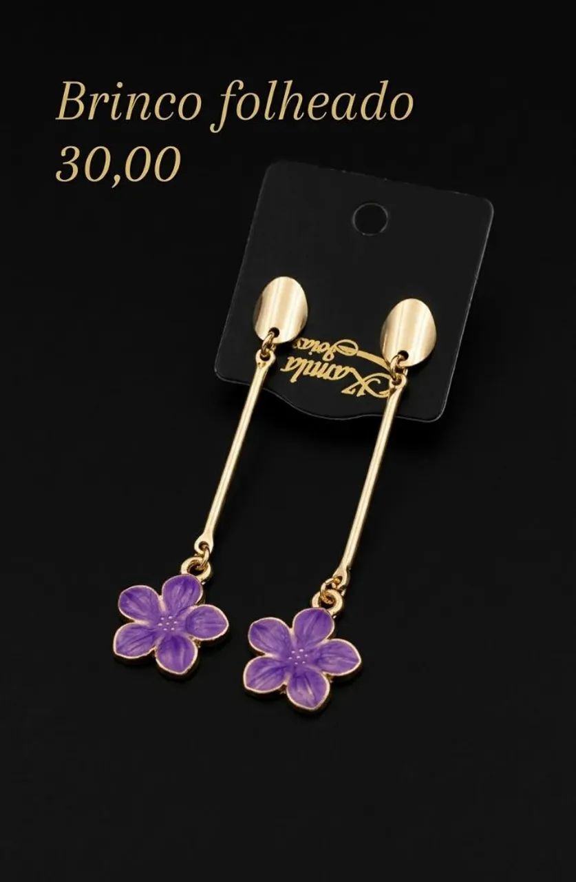 Brincos florais  - Foto 4