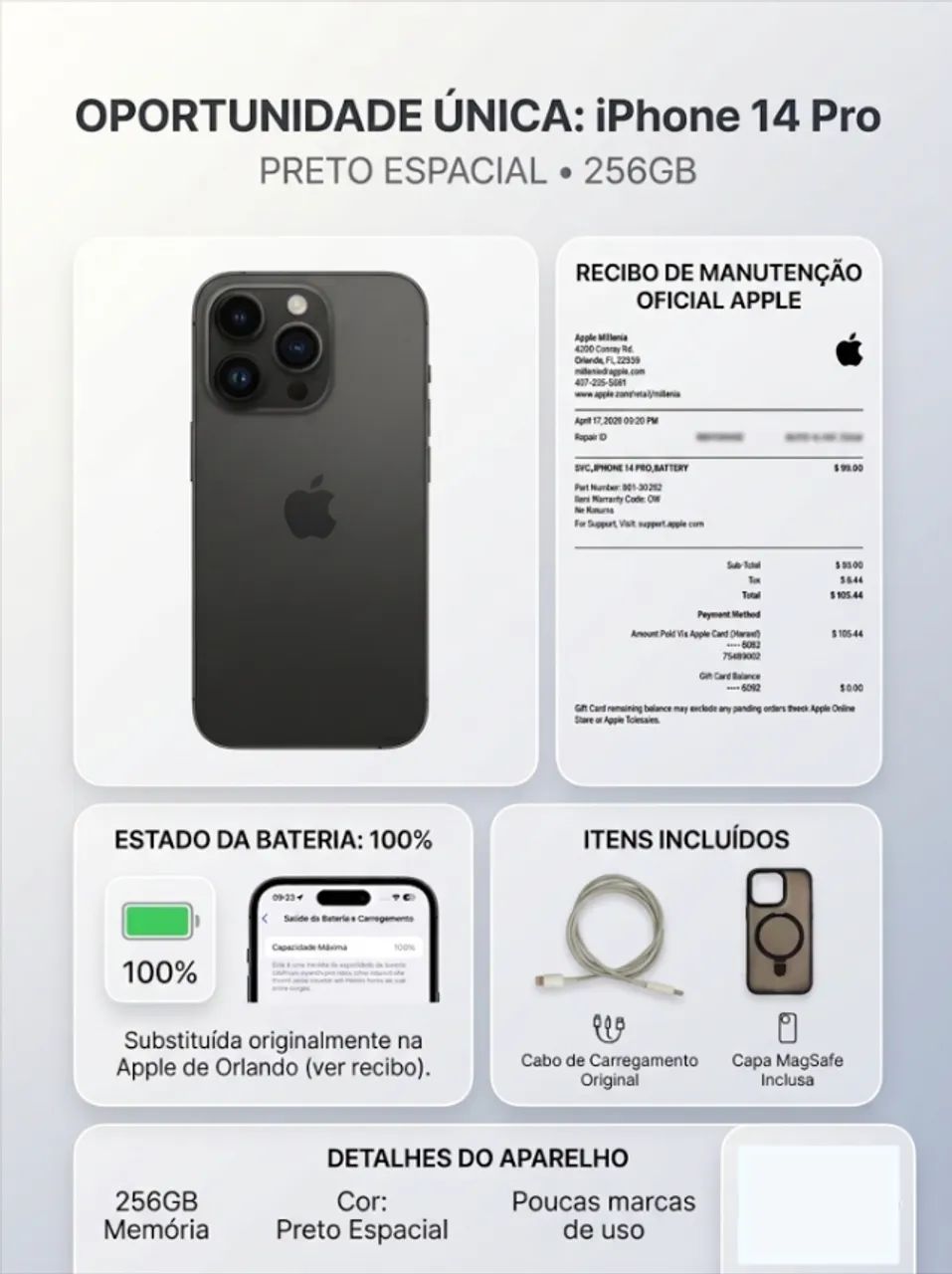iPhone 14 Pro Black - 256GB Bateria 100% - Foto 5