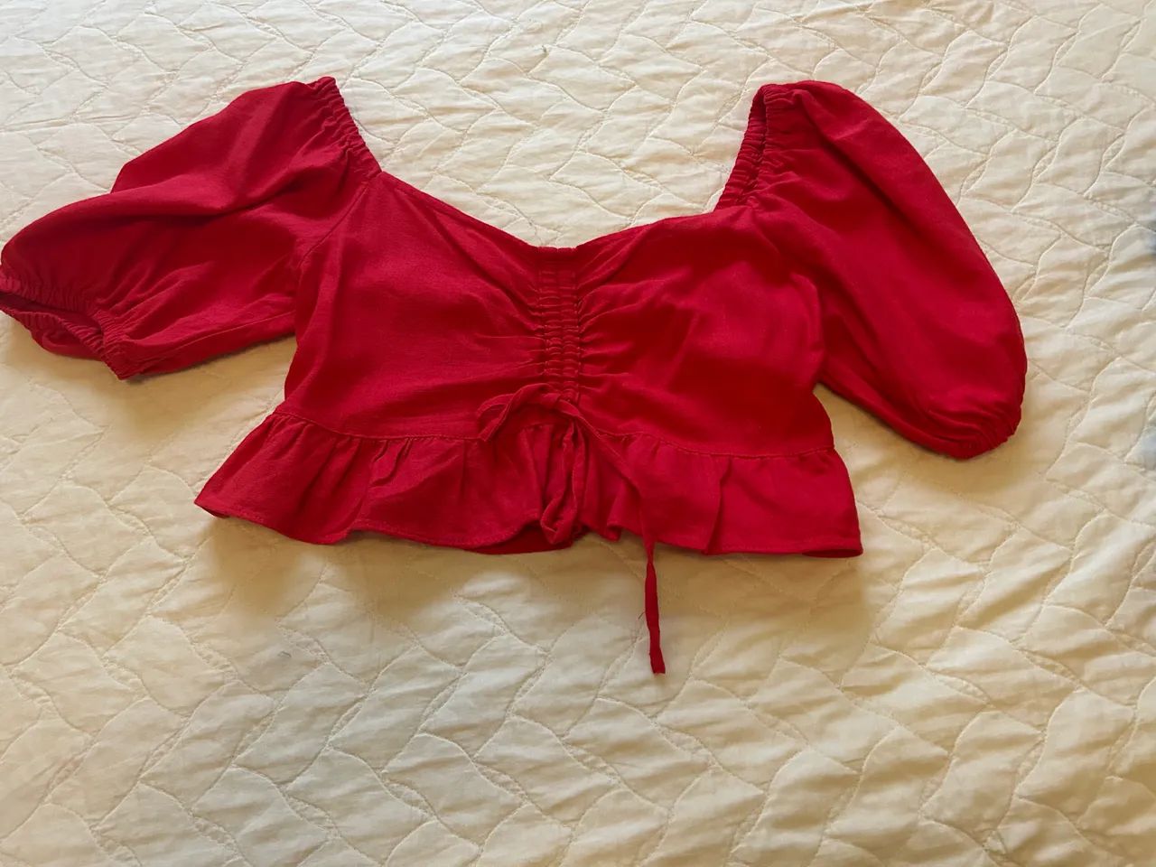 Top cropped Costume vermelho