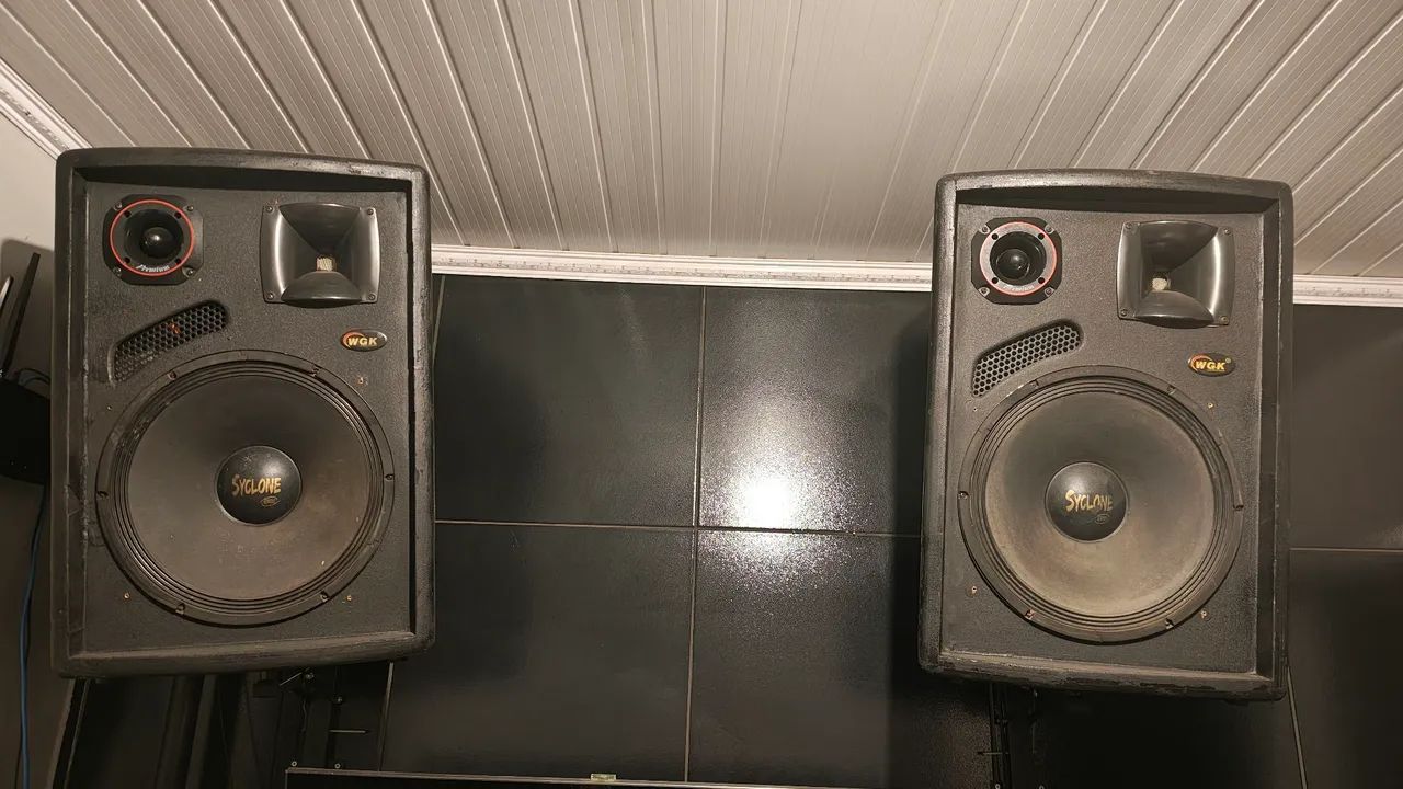 Par caixa de som passiva WGK alto falante 15 polegadas profissionais e Igrejas - Foto 3