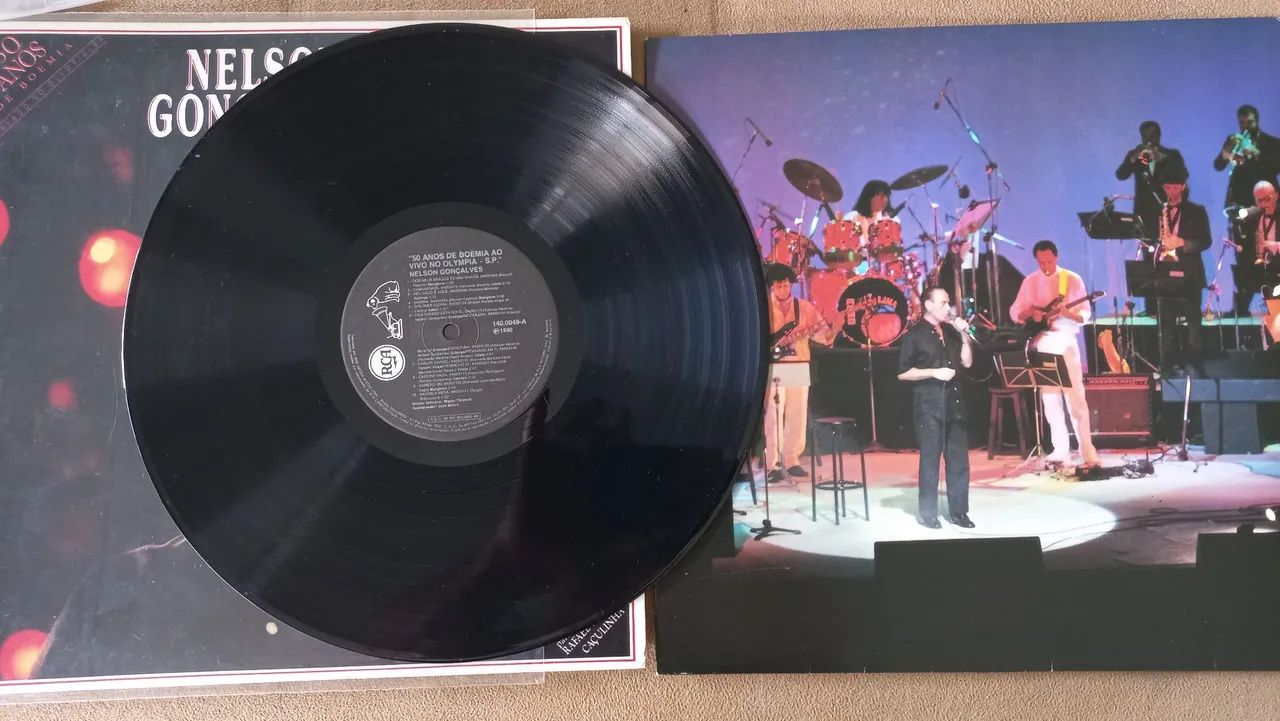 LP disco de vinil Nelson Gonçalves 50 anos de boemia ao vivo toca disco radiola vitrola  - Foto 2