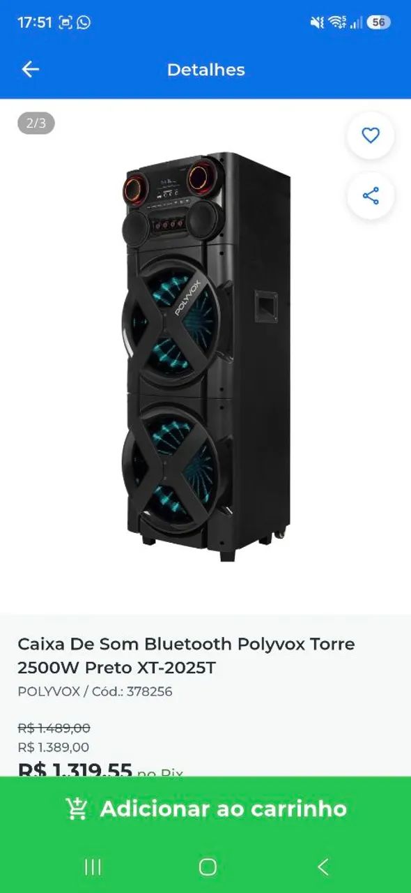 Caixa de Som polyvox, em perfeito estado - Foto 3