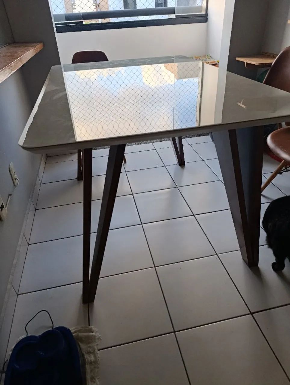 Mesa com tampo de vidro - Foto 4