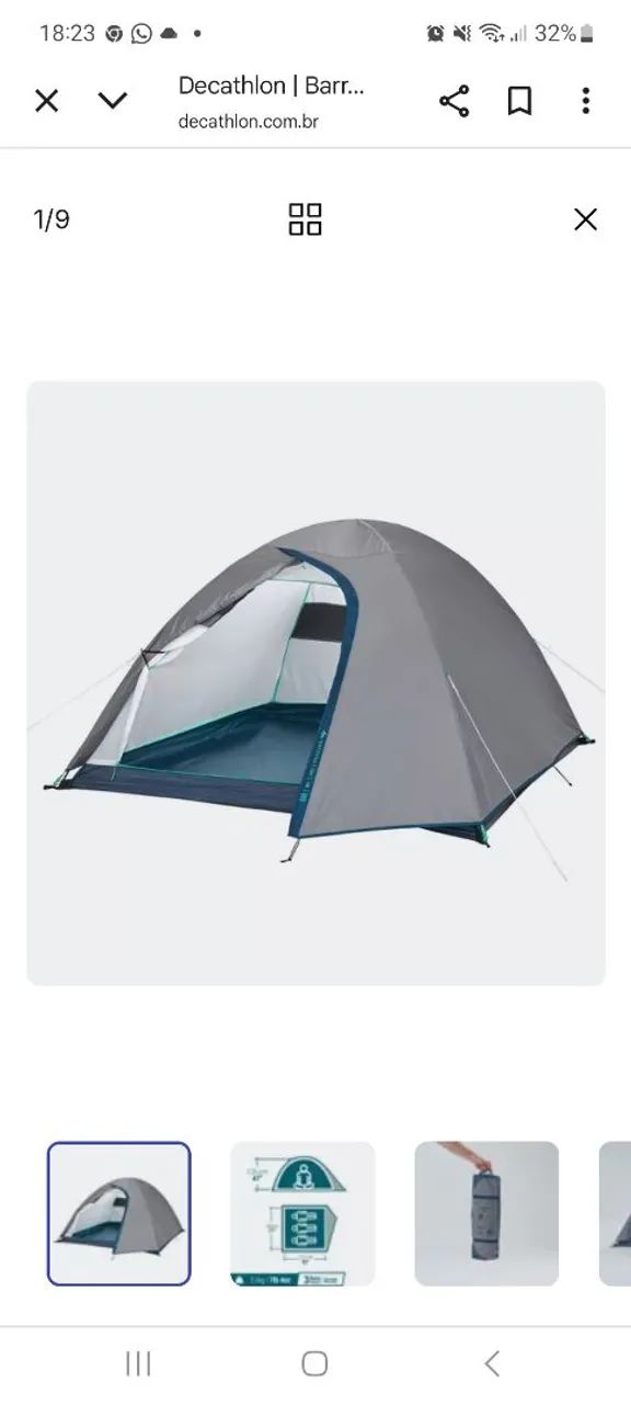 Barraca Quechua 3 pessoas 