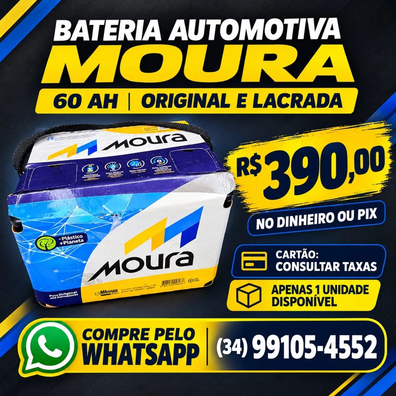 Vendo Bateria Automotiva Nova Lacrada - Foto 2