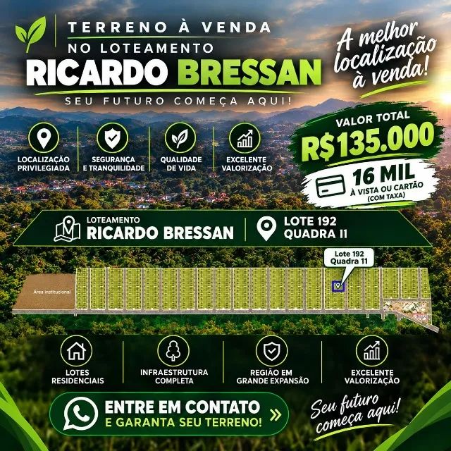 Loteamento Ricardo Bressan - Quadra 11, Lote 192
