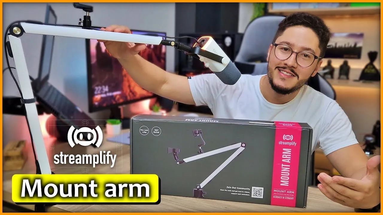 Suporte Para Microfone Flexível Mount Arm Streamplify Lacrado  - Foto 4