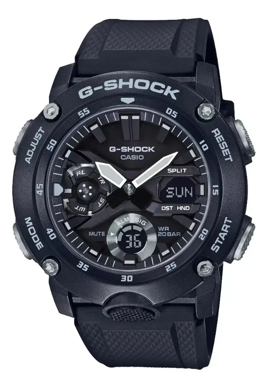 Relogio Casio G-shock Carbon Core Guard Ga-2000s-1adr Cor Da Preto